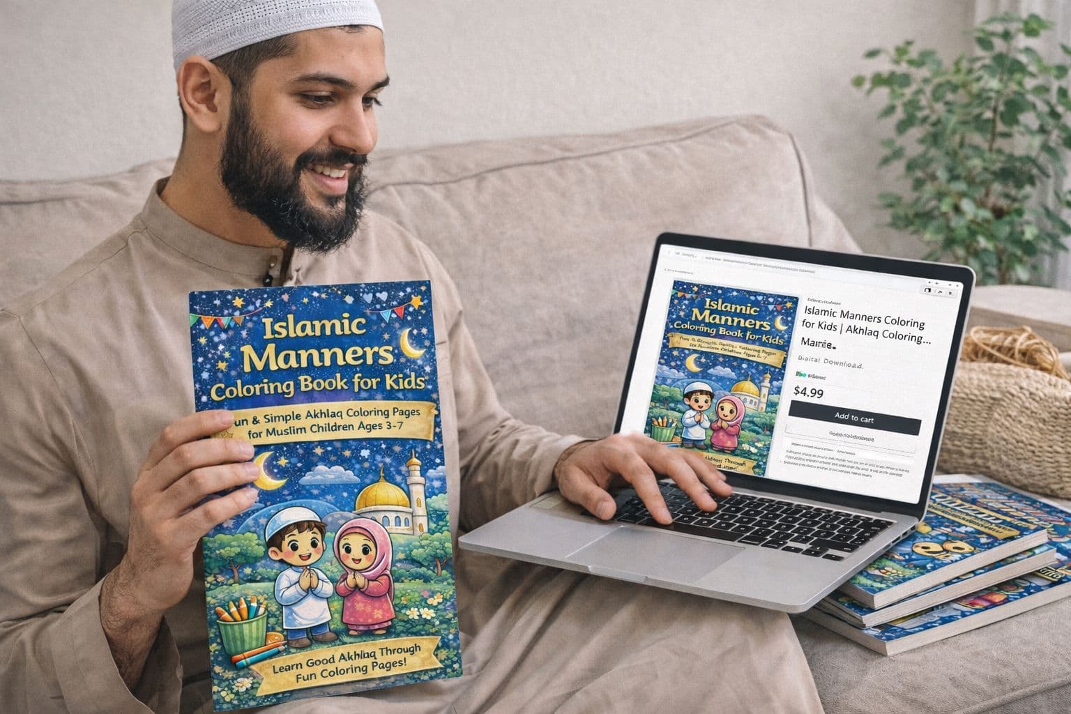 Islamic Manners Coloring Book for Kids